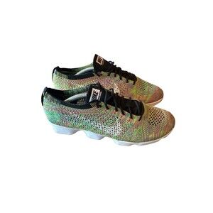 Nike Zoom Flyknit Agility Women's 8.5 698616-002 Green Multicolor Athletic Shoes